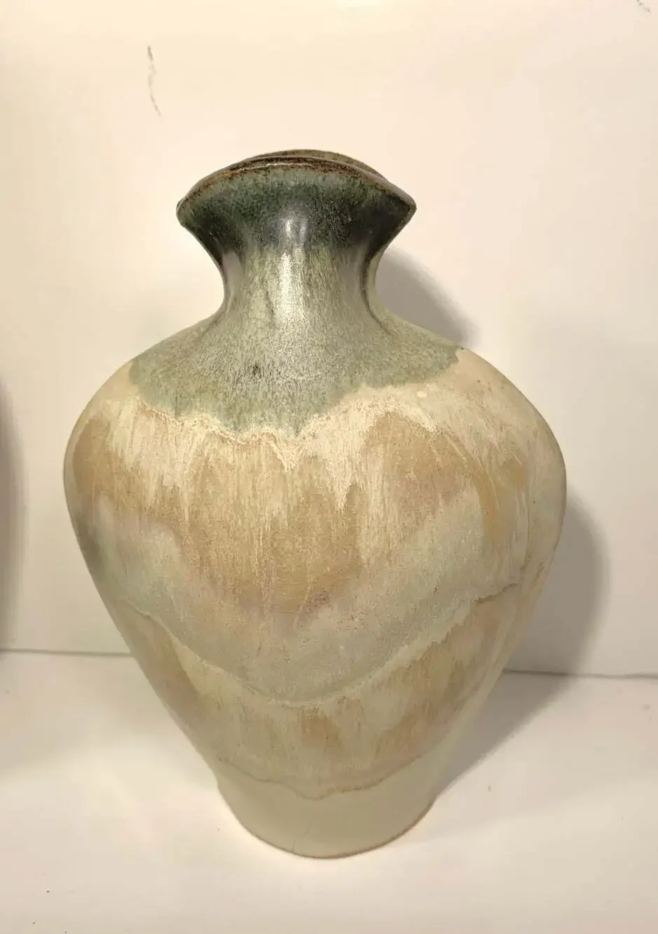 William Hoffman Studio Art Drip Glaze Pottery Vase